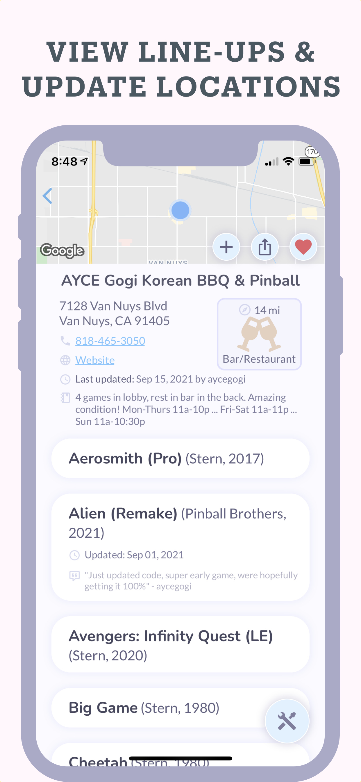 Pinball Map App 5.2.7 Screenshot