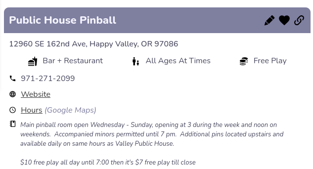 Pinball Map website screenshot
