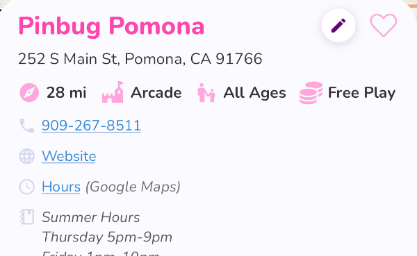 Pinball Map app screenshot